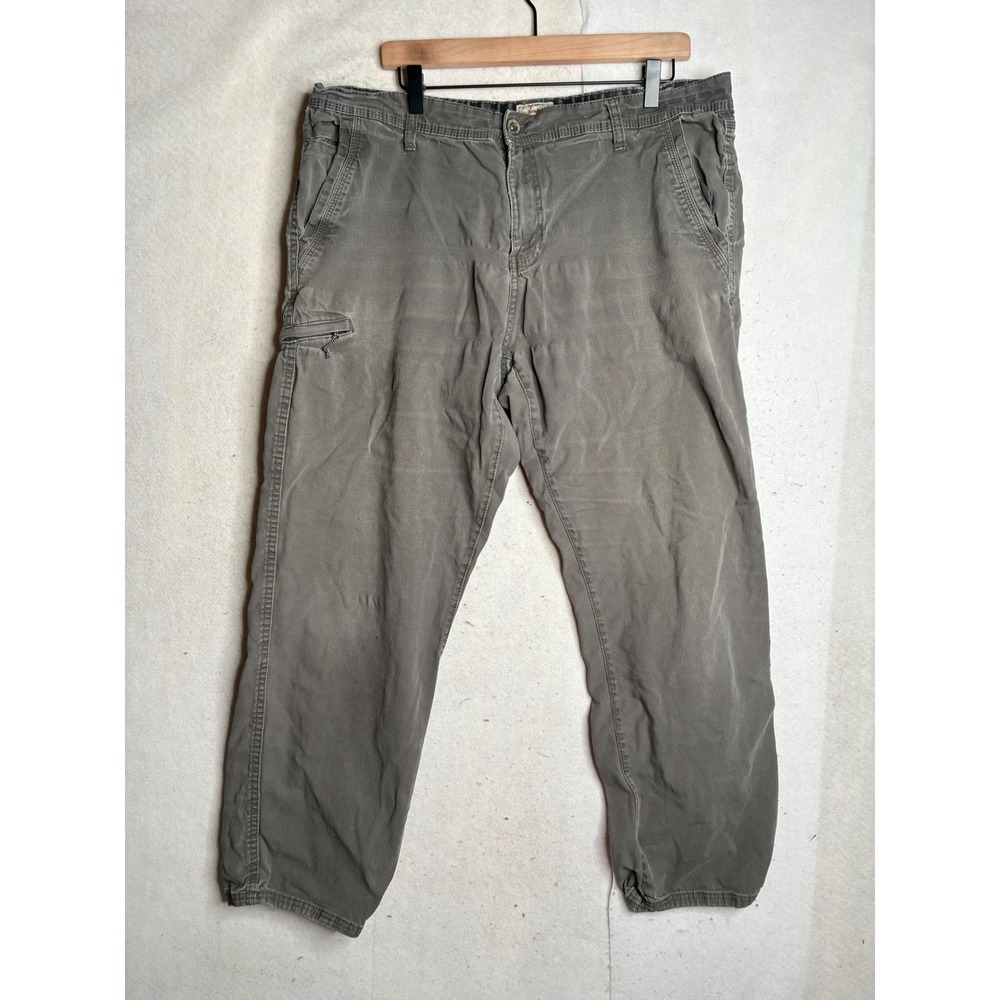 Weatherproof Vintage Mens Gray Relaxed Fit Canvas Utility Cargo Pants 38x32